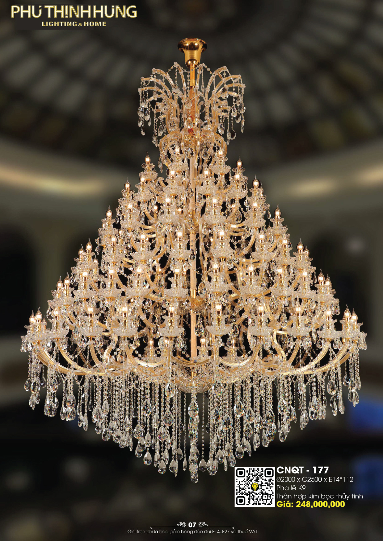 Đèn Chùm Pha Lê Lighting Home CNQT-177