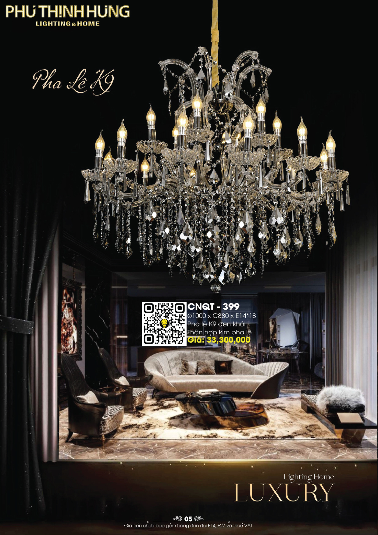 Đèn Chùm Pha Lê Lighting Home CNQT-399