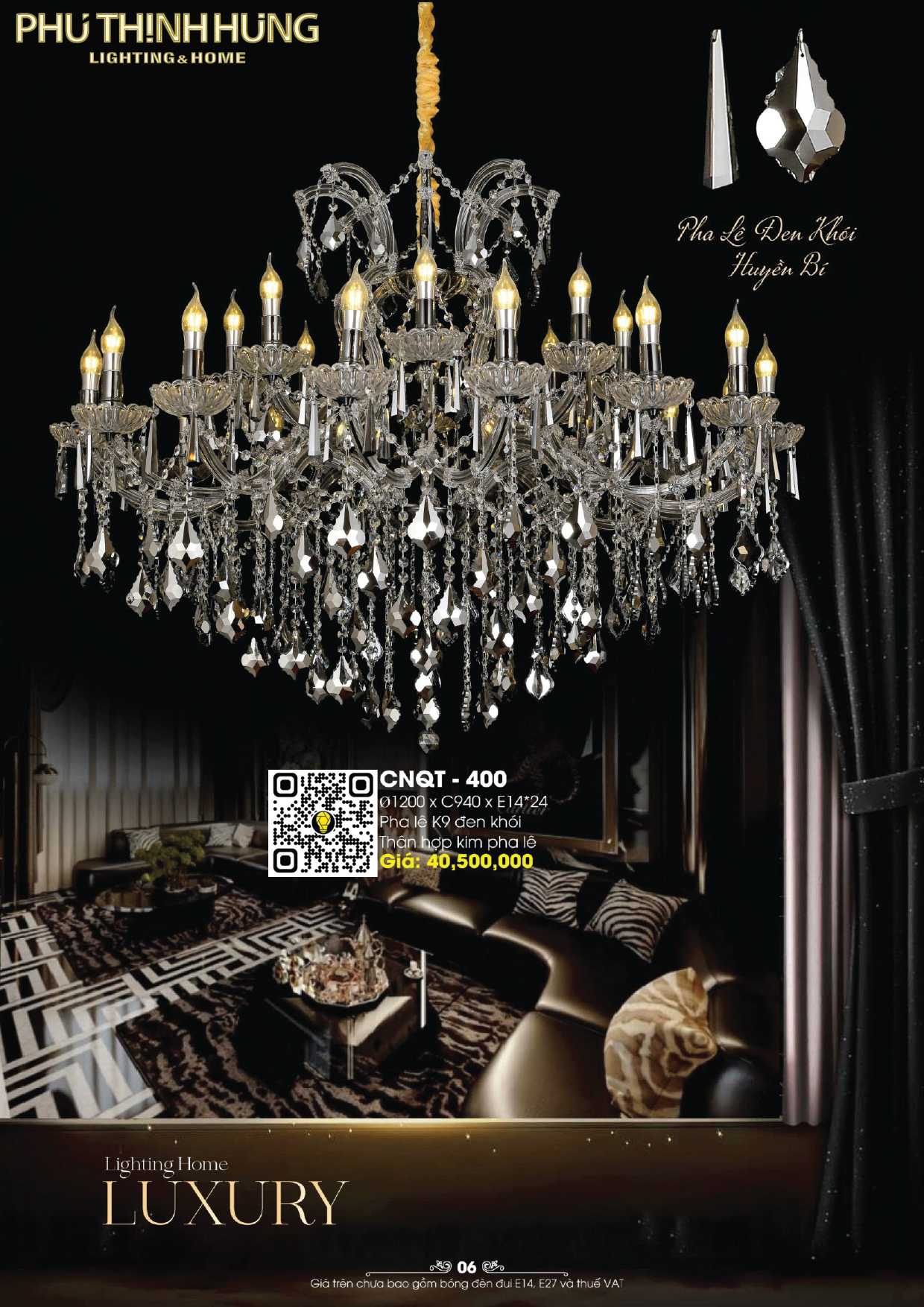 Đèn Chùm Pha Lê Lighting Home CNQT-400