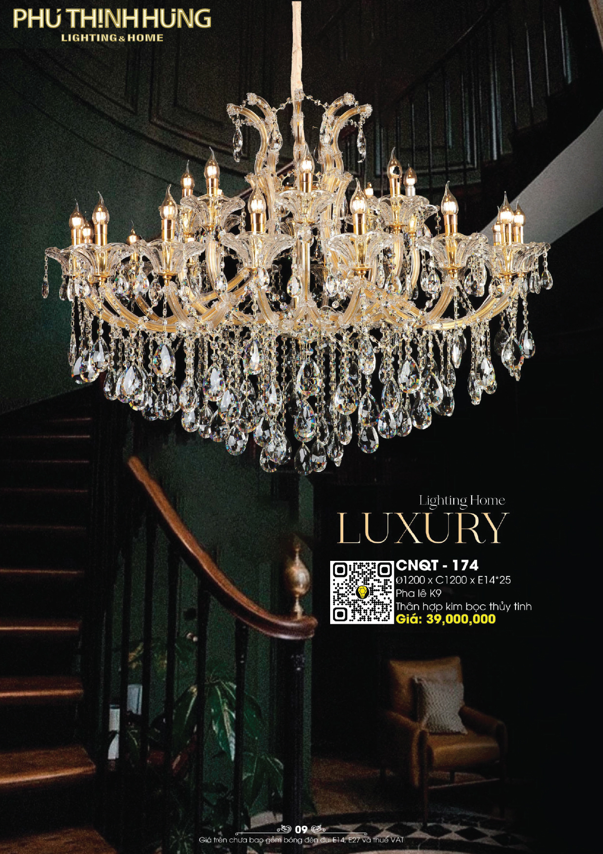 Đèn Chùm Pha Lê Lighting Home CNQT-174