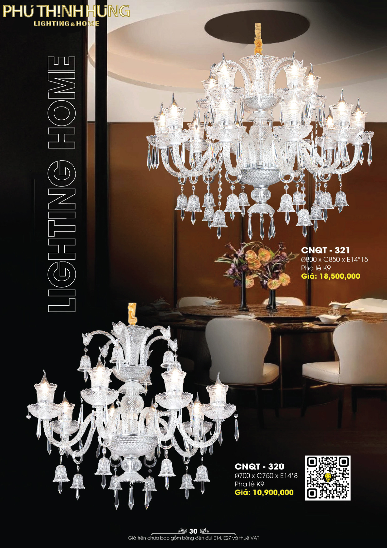 Đèn Chùm Pha Lê Lighting Home CNQT-320-321