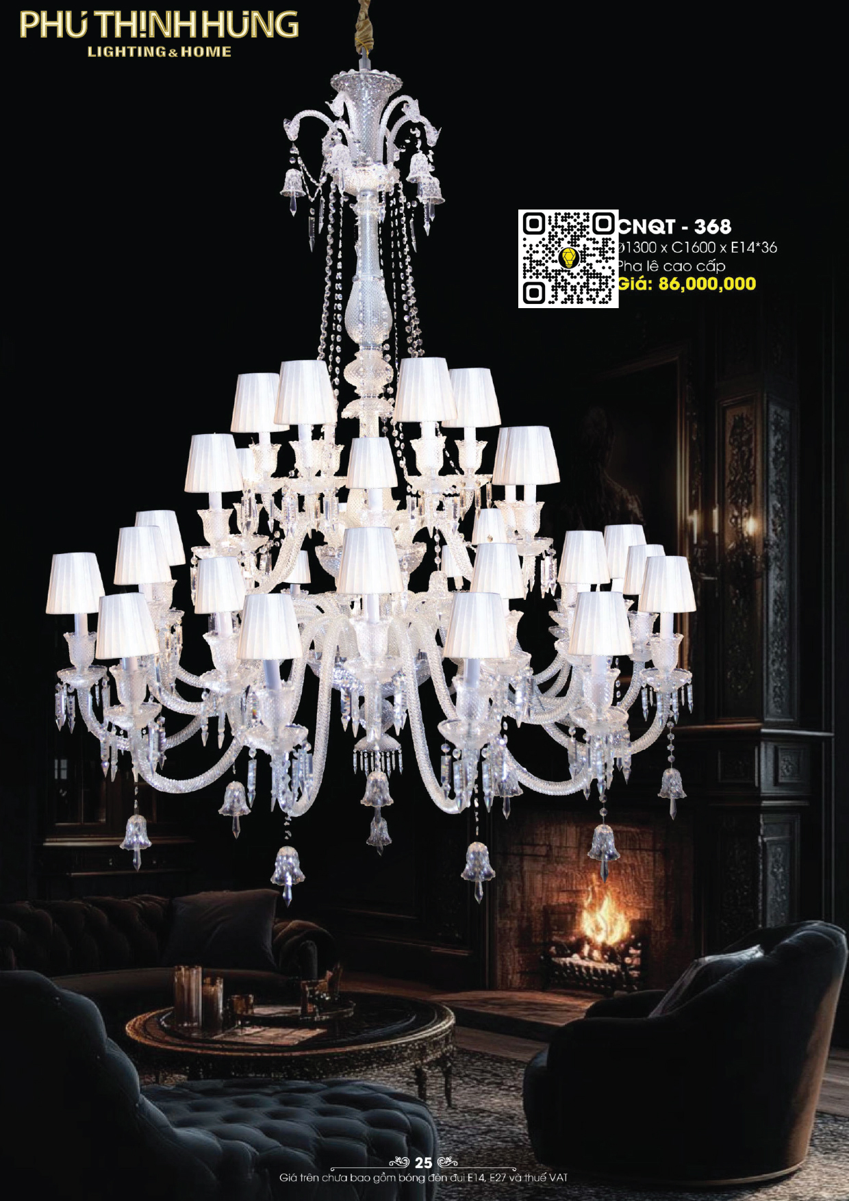 Đèn Chùm Pha Lê Lighting Home CNQT-368