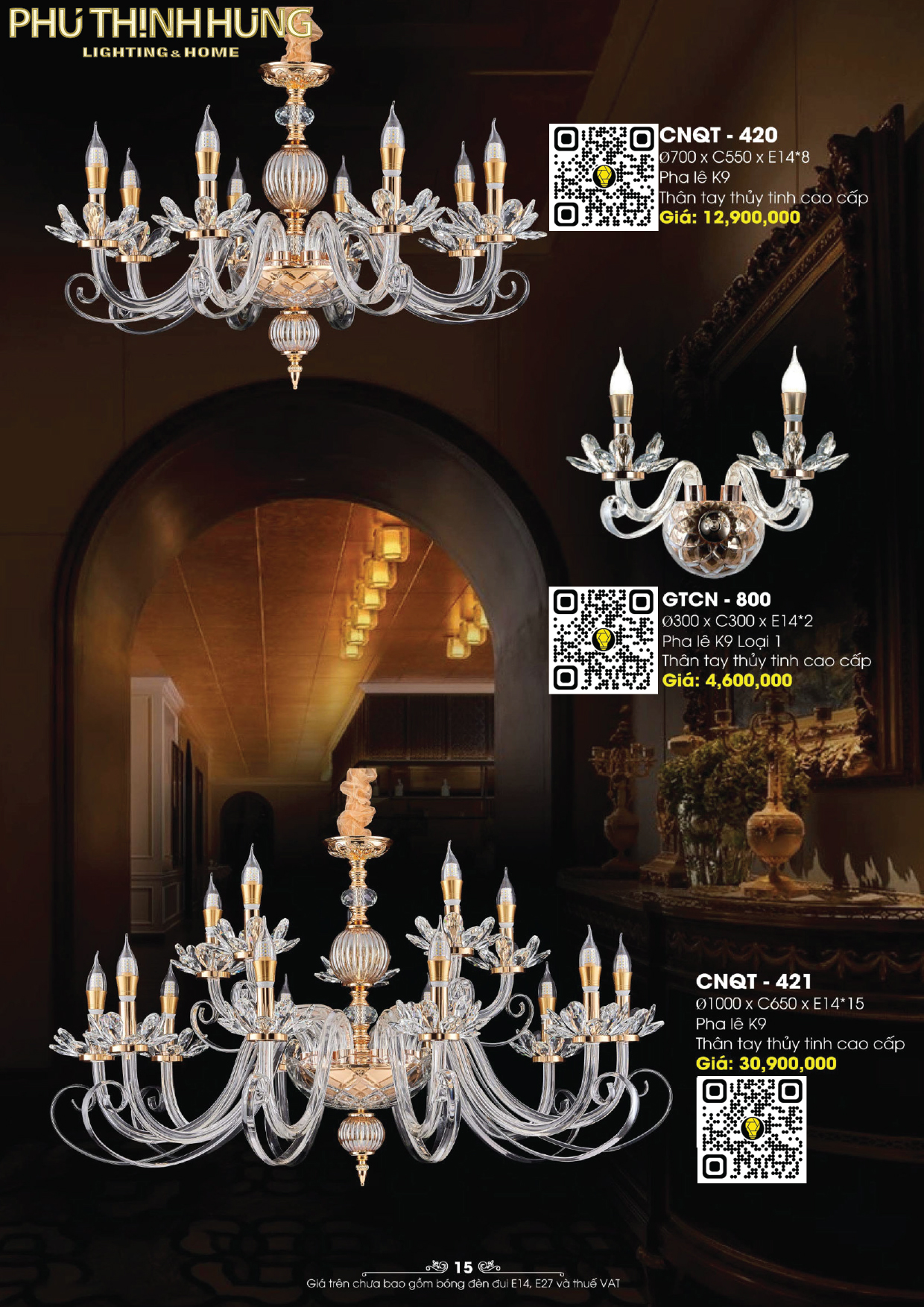 Đèn Chùm Pha Lê Lighting Home CNQT-420-421