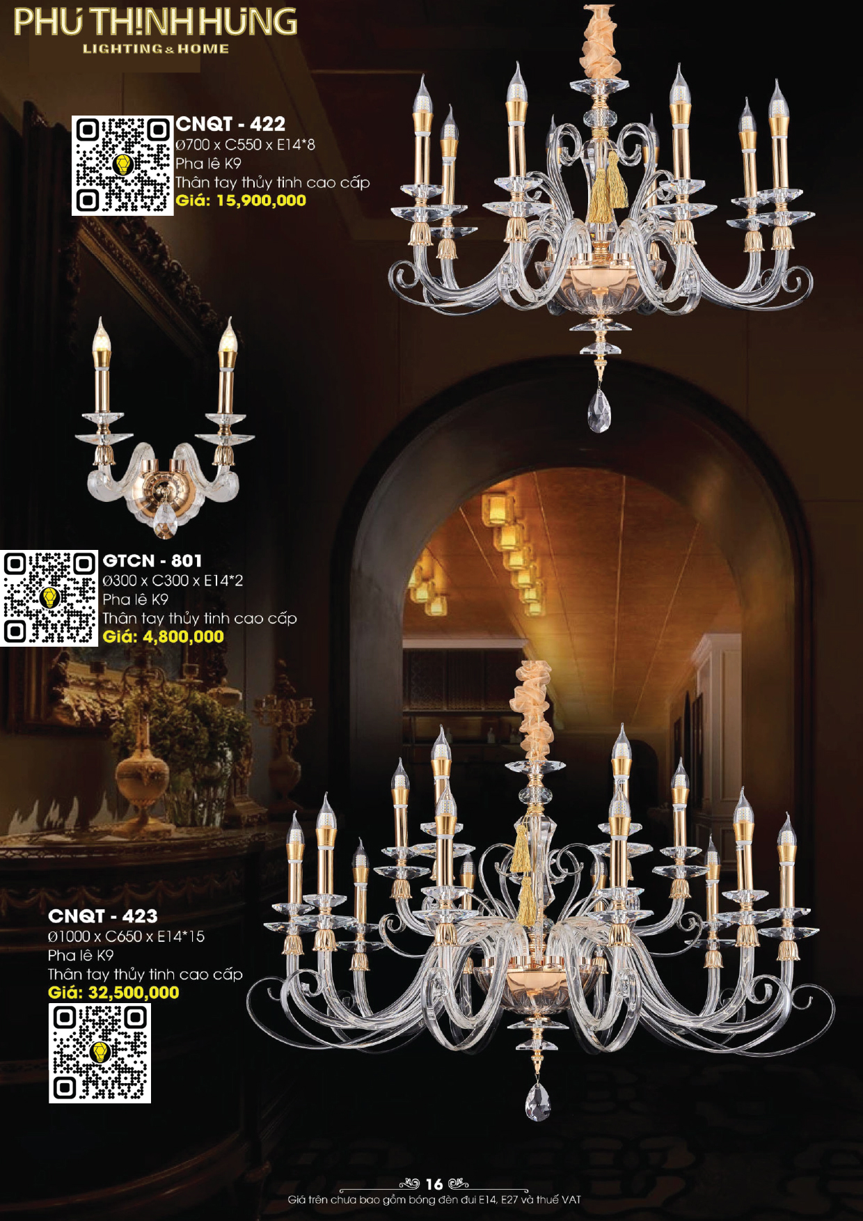 Đèn Chùm Pha Lê Lighting Home CNQT-422-423