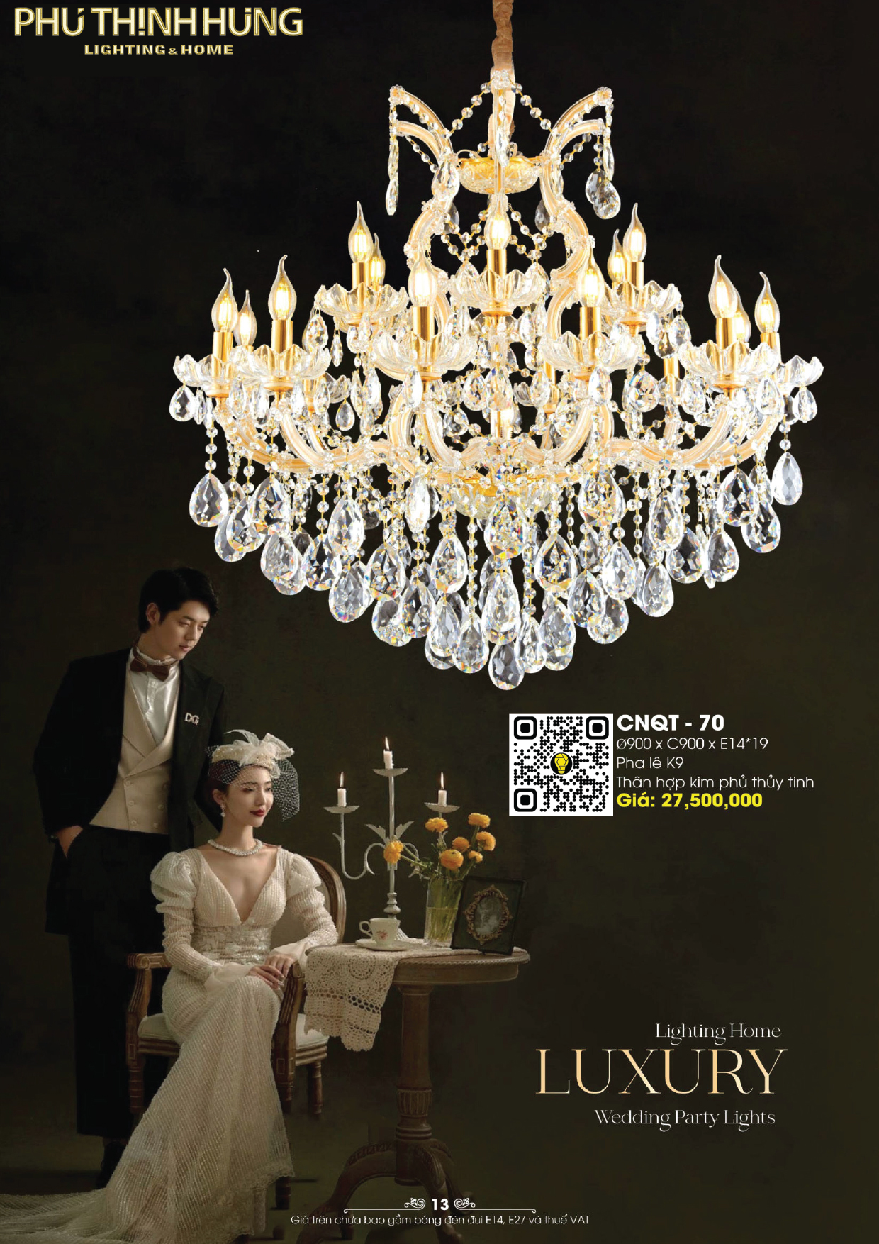 Đèn Chùm Pha Lê Lighting Home CNQT-70 Đèn Chùm Pha Lê Lighting Home CNQT-70