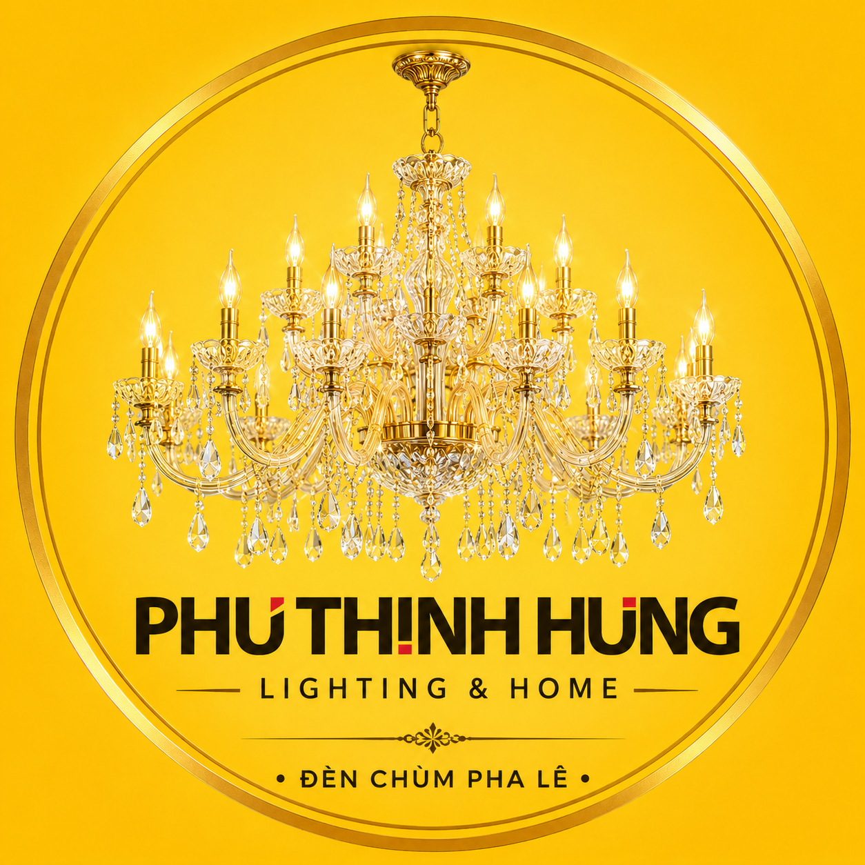 Đèn Chùm Xi Vàng Lighting Home