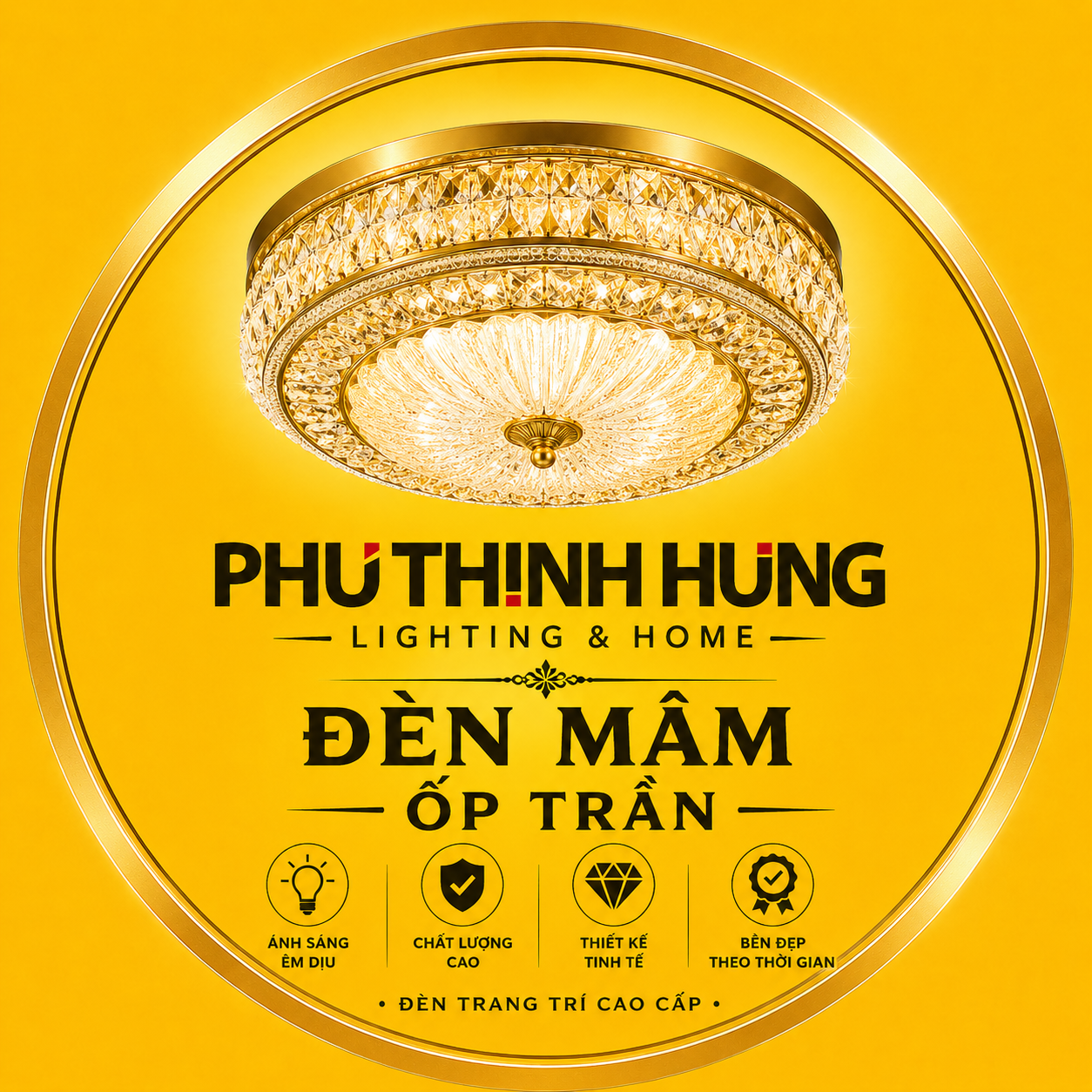 `Đèn Mâm Ốp Trần Lighting Home